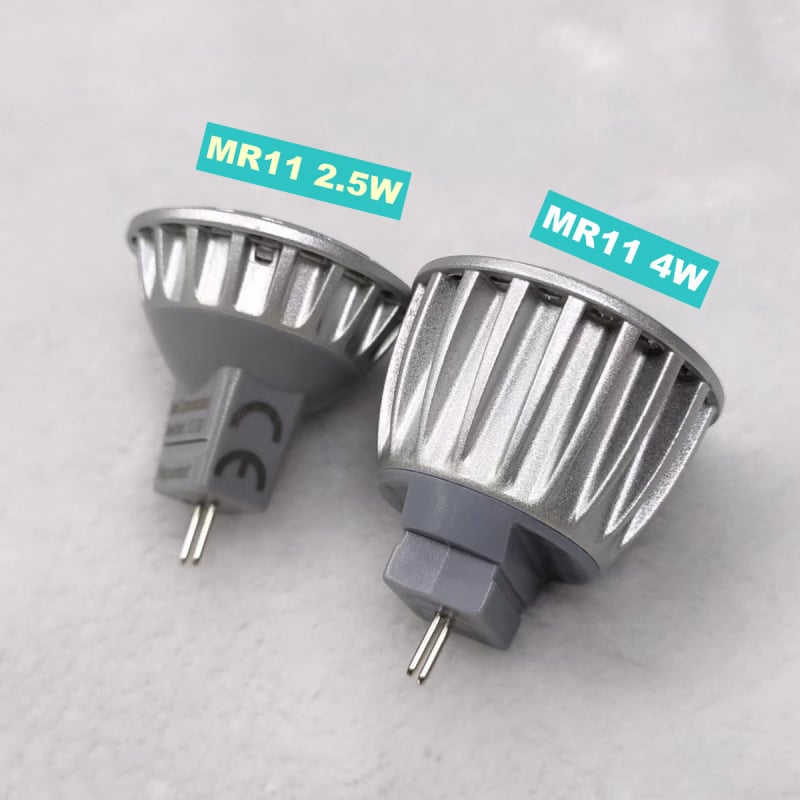 MR11 LED spot svjetlo s aluminijskim kućištem, 4W/3W, 12–48V, bez COB, energetski štedljiva rasvjeta