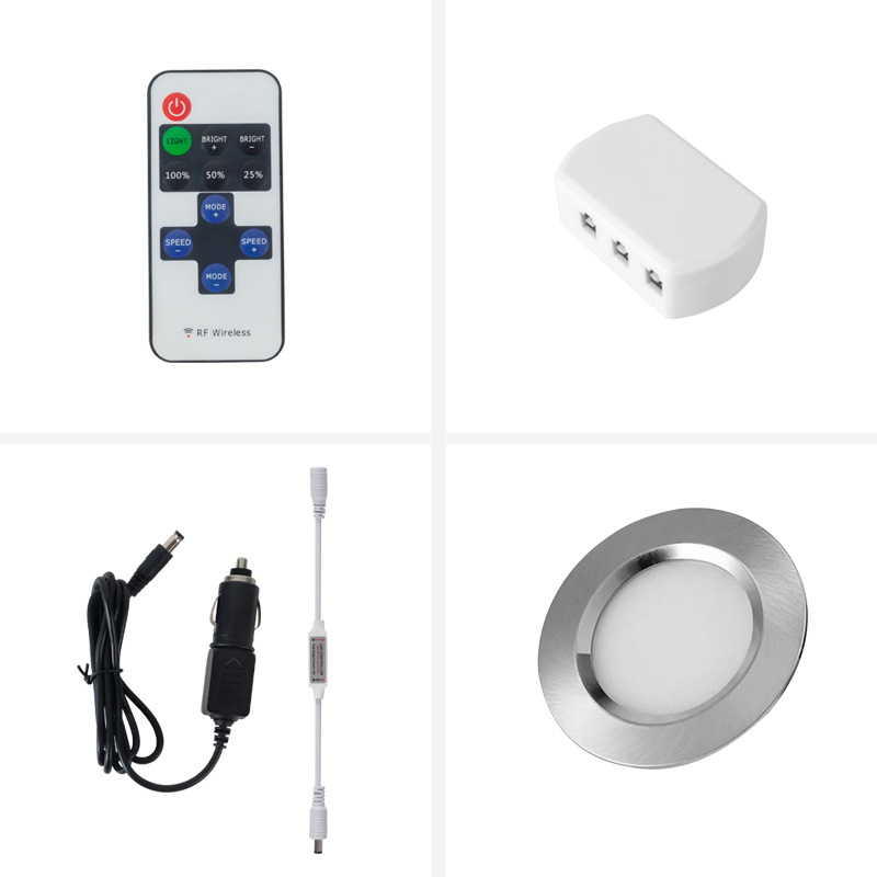 LED rasvjeta za ormariće, ultratanki ugrađeni, za RV, osvjetljenje za izložbene i vinske ormariće, namještaj, 12V/24V, kružni downlight