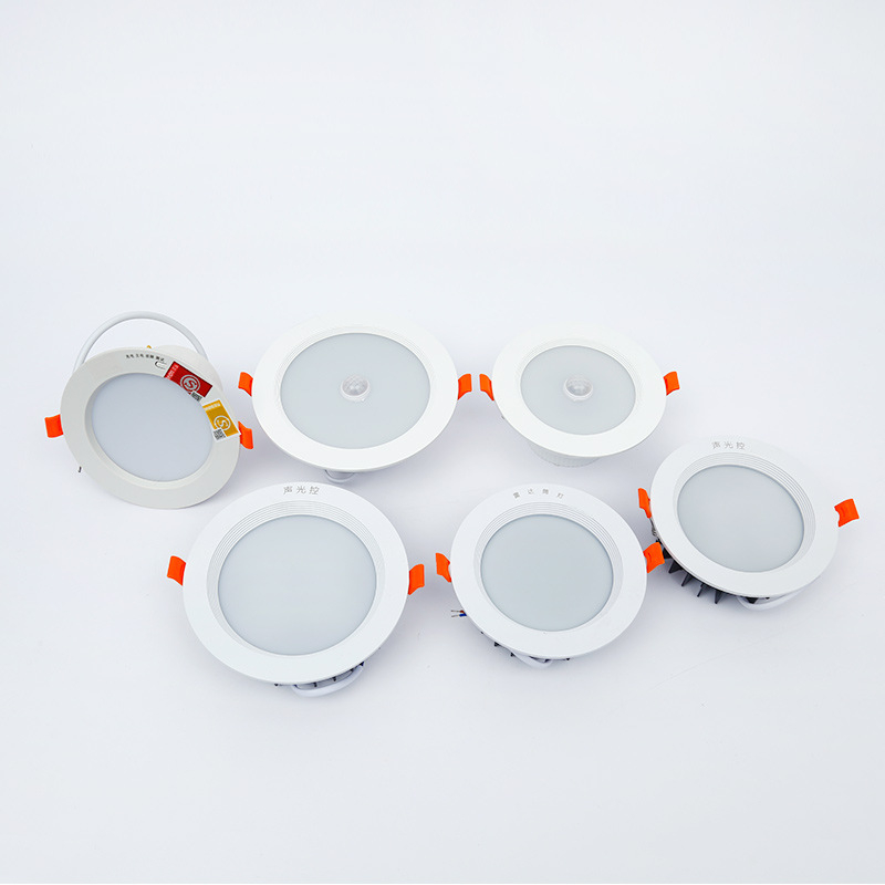 LED downlight za nuždu s detekcijom zvuka i svjetla, ugrađeni senzor pokreta