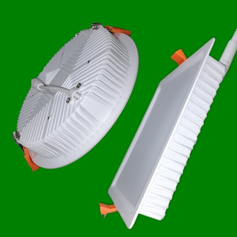 LED integrirani downlight, četvrtast ili okrugli, veličine 3–8 inča, hladno bijela 6500K, kućište od lijevanog aluminija, skrivena ugradnja