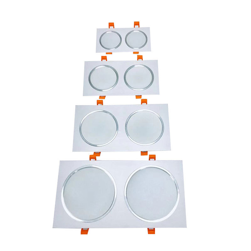 Kvadratni LED downlight s 1/3 glavom, anti-zamućenje, arhitektonsko stropno svjetlo s ugrađenom rešetkom