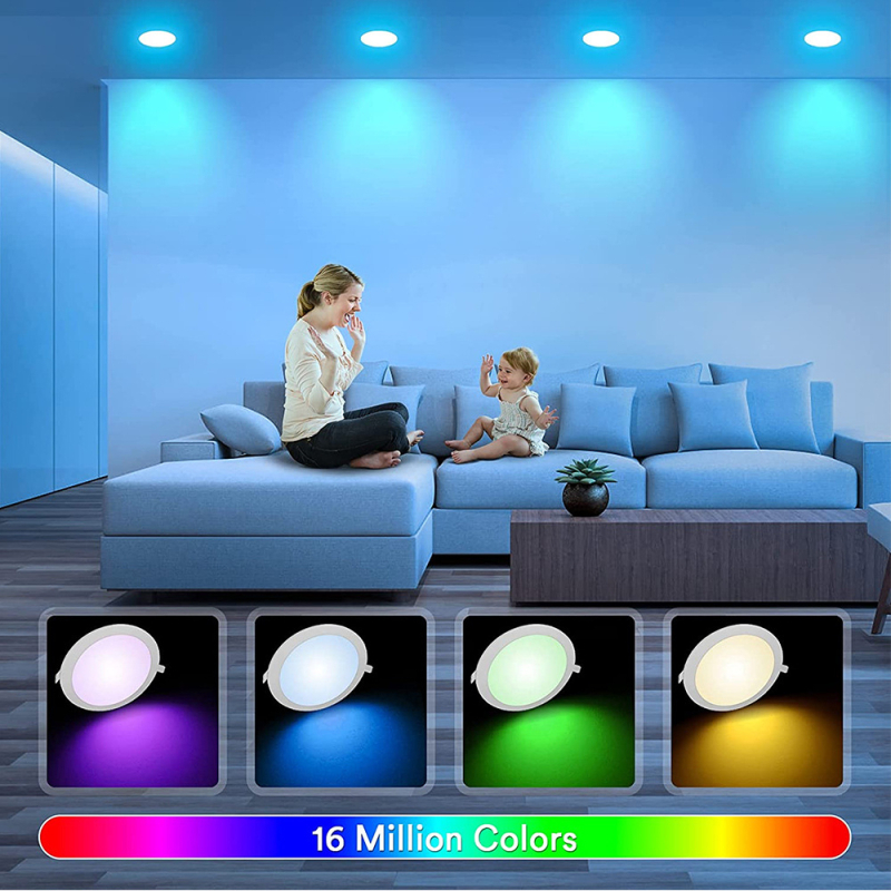 Inteligentna plafonska LED svjetiljka s povezivanjem na Mijia App i Bluetooth Mesh gateway, upravljanje RGBCW, glatkoPodešavanje jačine svjetla i boje