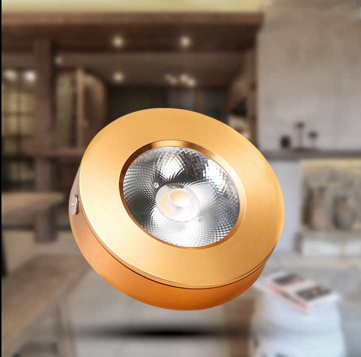 Izuzetno tanak COB LED stropni downlight, površinski montiran, kompaktnih dimenzija, za kućnu i komercijalnu upotrebu