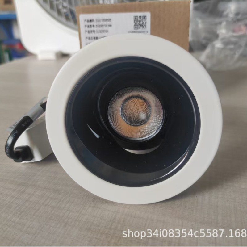 Seton Lighting ugrađeni anti-glare LED spot, crna čašica, otvor Ø55–75 mm, serija 3