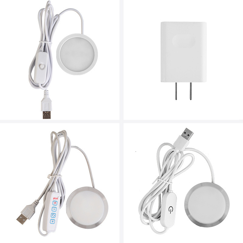 Ultra-tanka USB LED kružna svjetiljka za ormar, 5V, aluminijsko kućište, dimenzije 60×8 mm