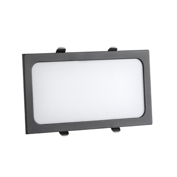 LED mrežno svjetlo za plafon, ugrađeno, crna kvadratna dvostruka glava downlight, otvor mreže 15x15 cm, kućište 10x20 cm