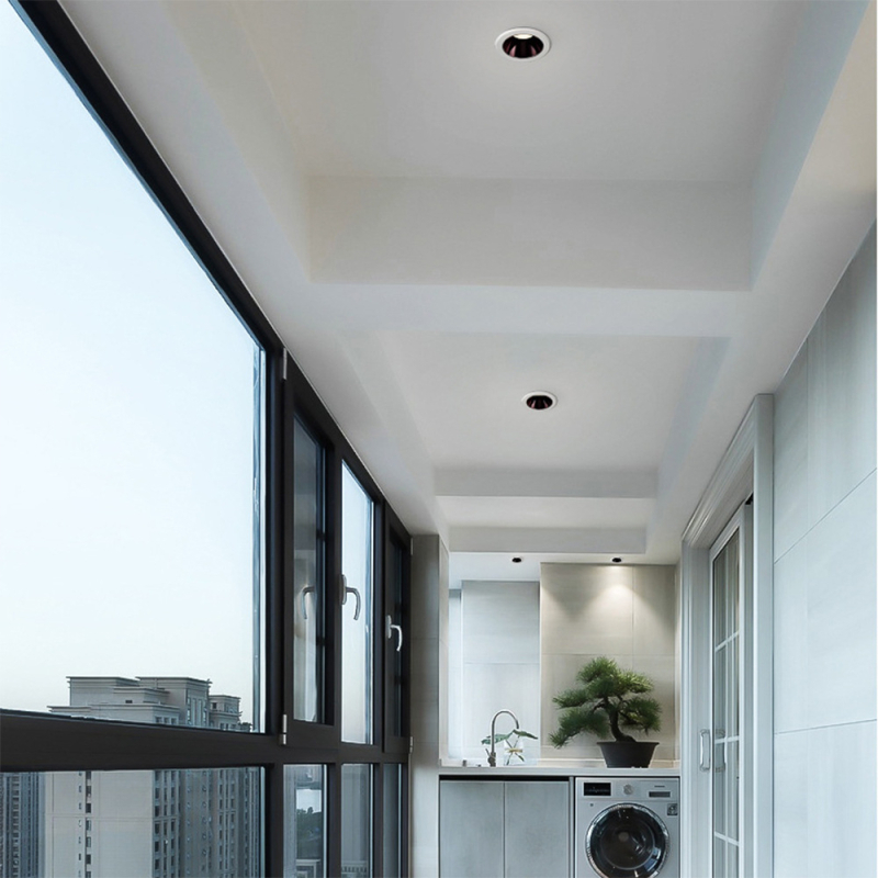LED COB ugradna plafonjera za kupaonicu i kuhinju, vodootporna, anti-glare, 3000K