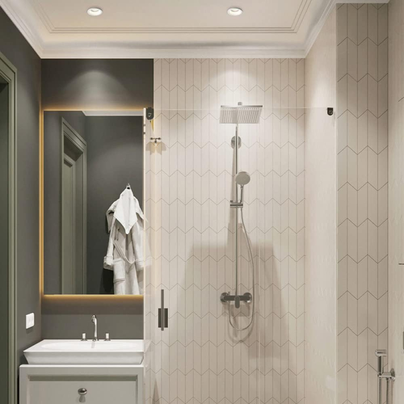 LED COB ugradna plafonjera za kupaonicu i kuhinju, vodootporna, anti-glare, 3000K