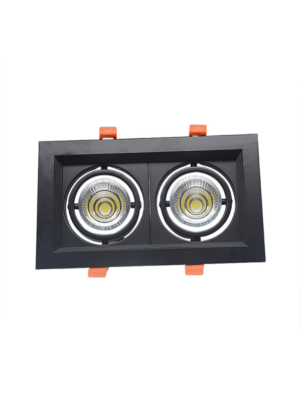 Crni kvadratni ugrađeni COB LED dvostruki reflektor za hodnik