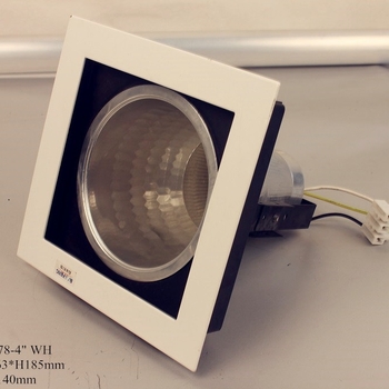 LED spot rasvjeta s jednim glavom, ugrađeni stropni downlight s podesivom kvadratnom rešetkom, E27