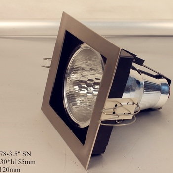 LED spot rasvjeta s jednim glavom, ugrađeni stropni downlight s podesivom kvadratnom rešetkom, E27