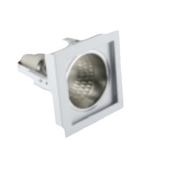 LED spot rasvjeta s jednim glavom, ugrađeni stropni downlight s podesivom kvadratnom rešetkom, E27