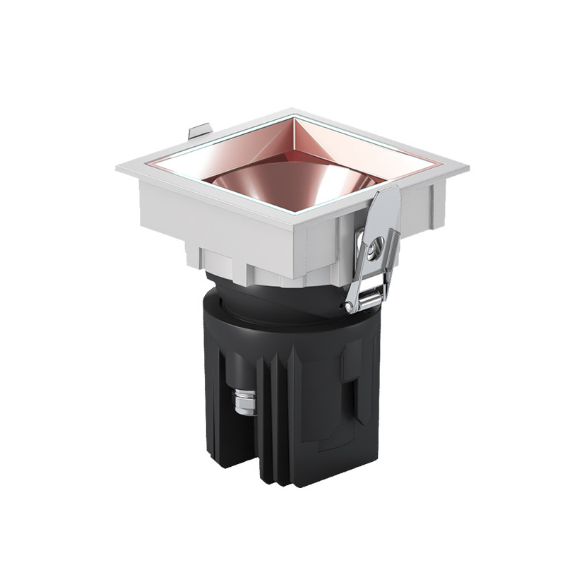 LED antiglare kvadratno ugrađeno spot svjetlo s rešetkom, COB downlight za plafon, moderan minimalistički stil