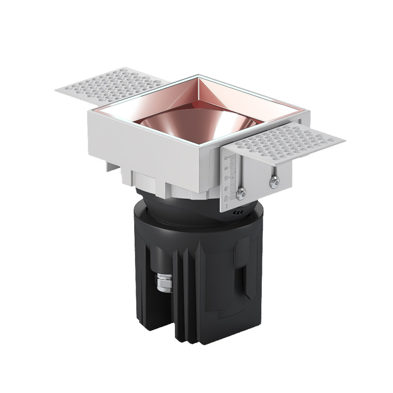 LED antiglare kvadratno ugrađeno spot svjetlo s rešetkom, COB downlight za plafon, moderan minimalistički stil