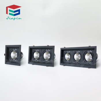 15W LED COB downlight, kvadratna stropna svjetiljka s rešetkom, ugrađena