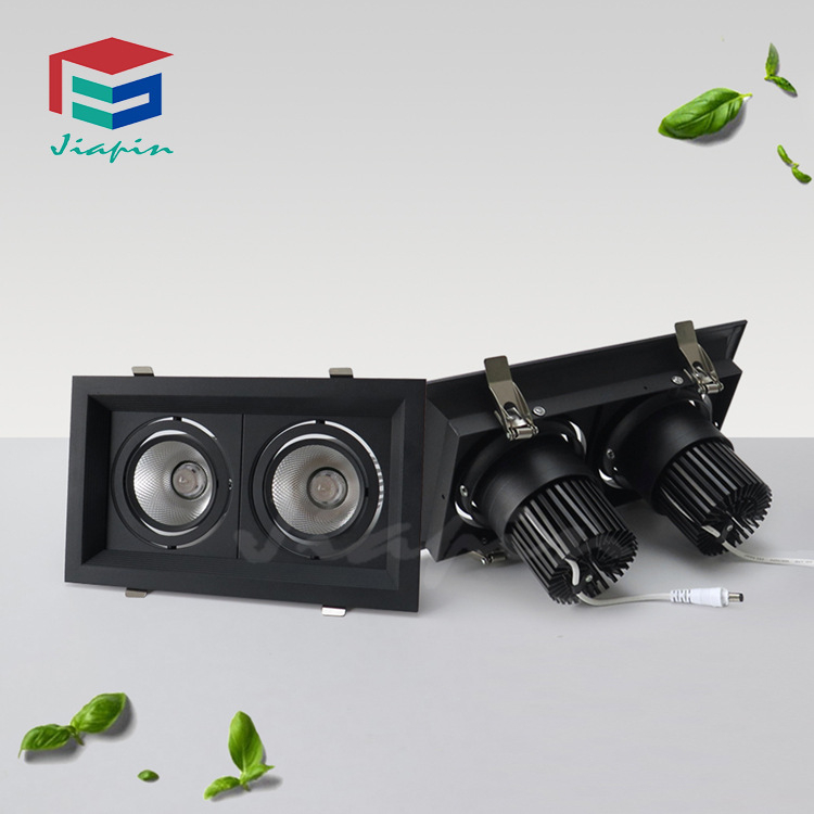 15W LED COB downlight, kvadratna stropna svjetiljka s rešetkom, ugrađena