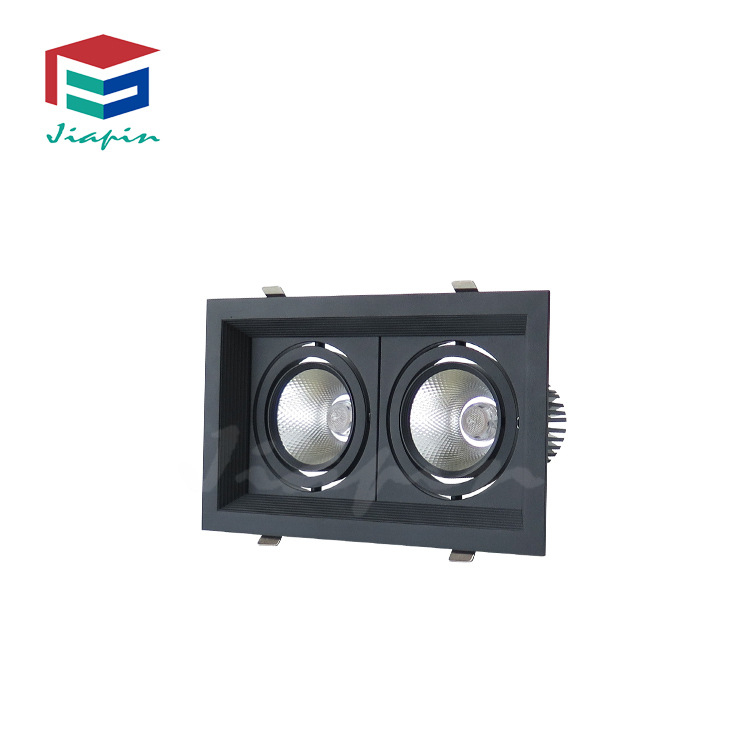 15W LED COB downlight, kvadratna stropna svjetiljka s rešetkom, ugrađena