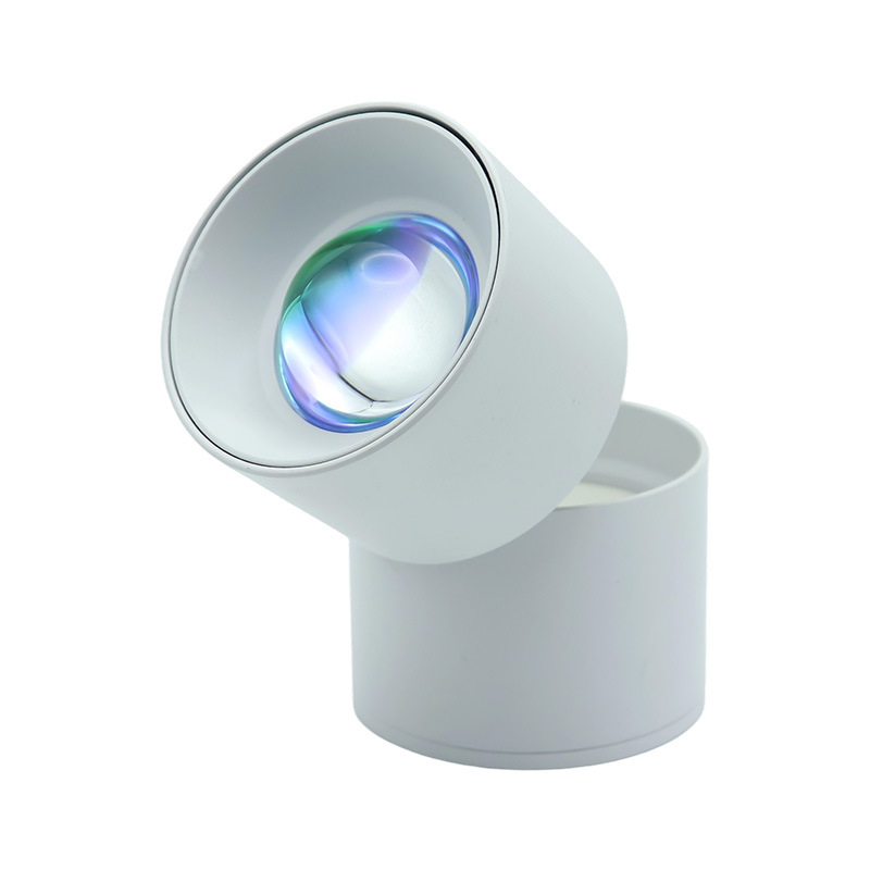 Sklopni površinski downlight za hodnik, boja zalazak sunca crvena, 6-10W, 3000K, aluminij, moderni minimalistički