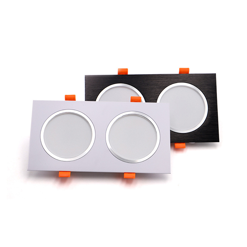 LED dvostruko-glavi ugrađeni kvadratni downlight, 10x20 cm