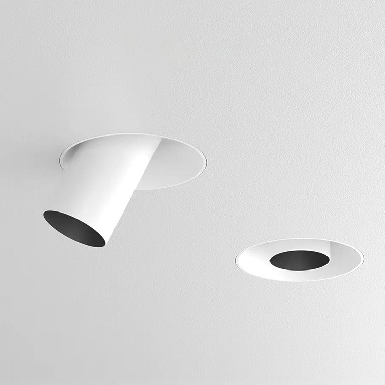 LED ugrađeni dugi tubni spot svjetlo s teleskopskim podešavanjem kuta za strop, nordičkog stila, za barove i izložbene prostore