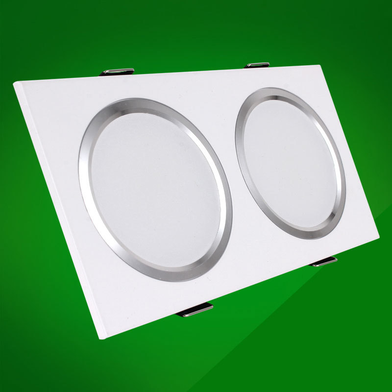 LED dvostruki downlight za ugrađivanje u strop s pravokutnom rešetkom