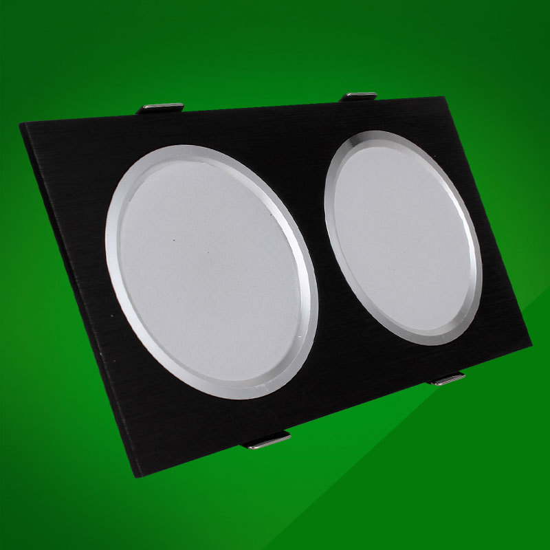 LED dvostruki downlight za ugrađivanje u strop s pravokutnom rešetkom