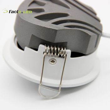 Aluminijski ultra-tanki LED downlight s dubokim kućištem, anti-glare, COB LED, 3 boje temperature, ugrađena montaža za hodnik