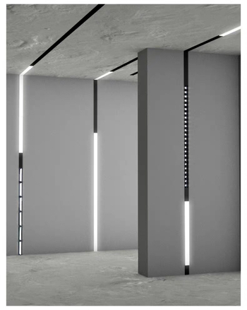 LED linearni magnetski profil za strop, ugrađene spot svjetiljke za pranje zida, aluminijsko kućište