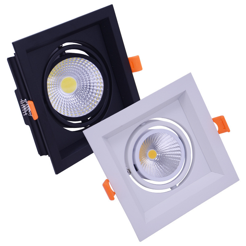 Kvadratni LED downlight sa crnom rešetkom