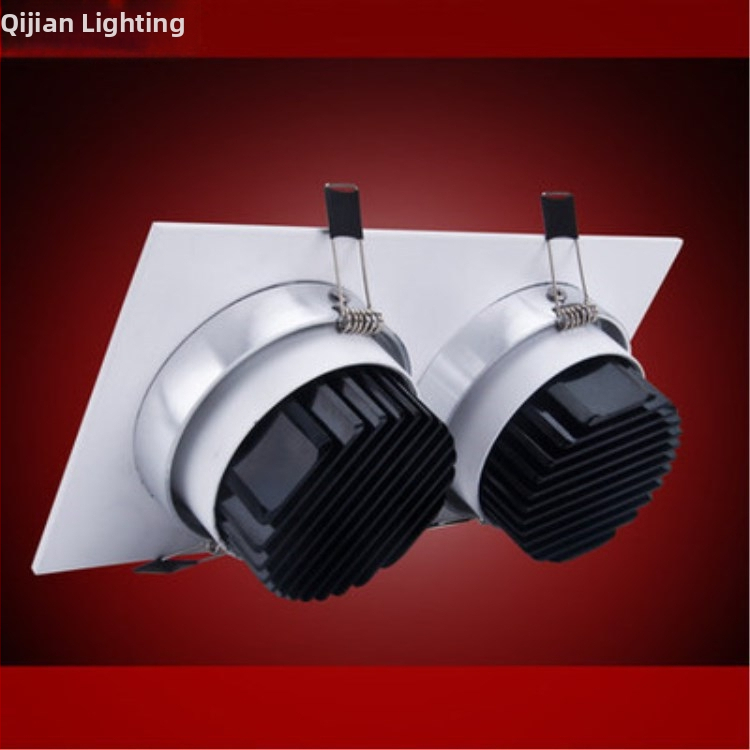 LED COB kvadratni stropni spotovi, troglavi, jednostruki ili dvostruki, 3W/5W/7W/12W