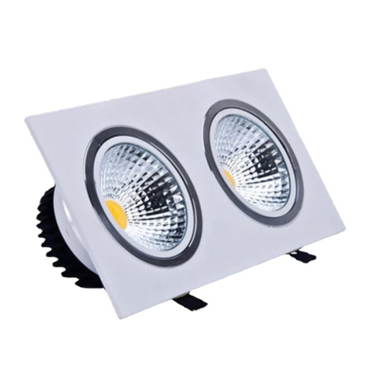 LED COB kvadratni stropni spotovi, troglavi, jednostruki ili dvostruki, 3W/5W/7W/12W