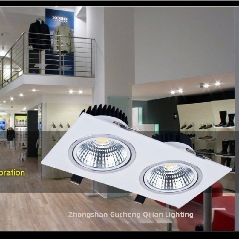 LED COB kvadratni stropni spotovi, troglavi, jednostruki ili dvostruki, 3W/5W/7W/12W