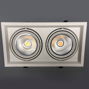 LED ugrađeno AR111 svjetlo s grilom COB, 12W/15W, za trgovinu odjeće, s jednom ili dvostrukom glavom, stropno svjetlo