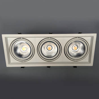 LED ugrađeno AR111 svjetlo s grilom COB, 12W/15W, za trgovinu odjeće, s jednom ili dvostrukom glavom, stropno svjetlo