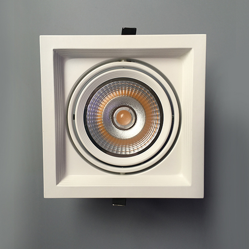 LED ugrađeno AR111 svjetlo s grilom COB, 12W/15W, za trgovinu odjeće, s jednom ili dvostrukom glavom, stropno svjetlo
