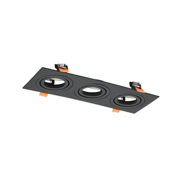 LED dvostruka ugrađena stropna svjetiljka, pravokutni otvor 16×8, dvostruki red downlight