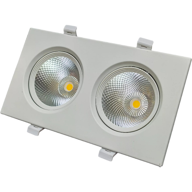 LED dvostruki reflektor sa rešetkom, pravokutni ugrađeni stropni downlight 10x20