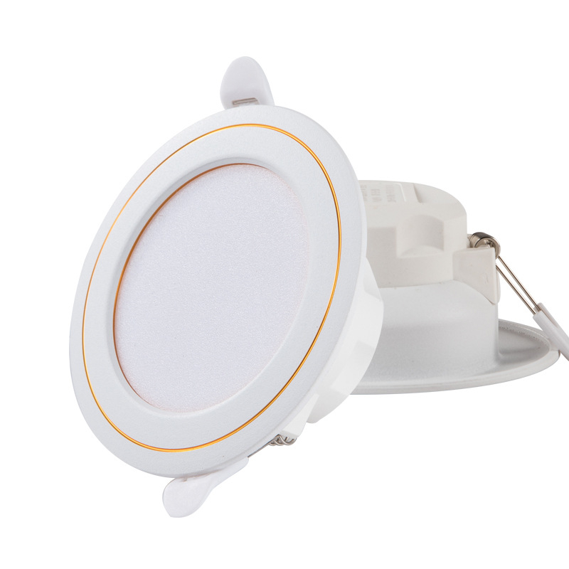LED downlight ugrađeni za strop, 2,5 inča, 6W, otvor 75 mm, crno-zlatno, unutarnje osvjetljenje