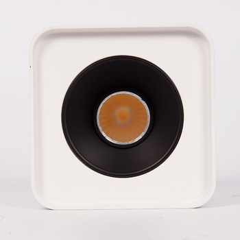 Kvadratni COB downlight, površinski montiran, aluminijsko kućište, 1–4 glave