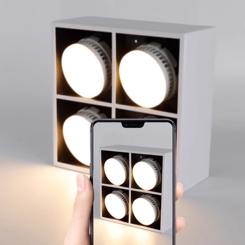 LED downlight na površini za dnevni boravak i hodnik, kvadratni dvostruki stropni reflektor