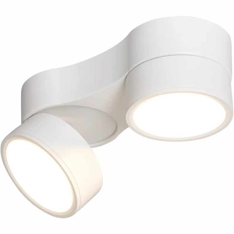 LED downlight s površinskom montažom, podesivi kut, dvostruka glava, visoka svjetlost, za dnevnu sobu i hodnik