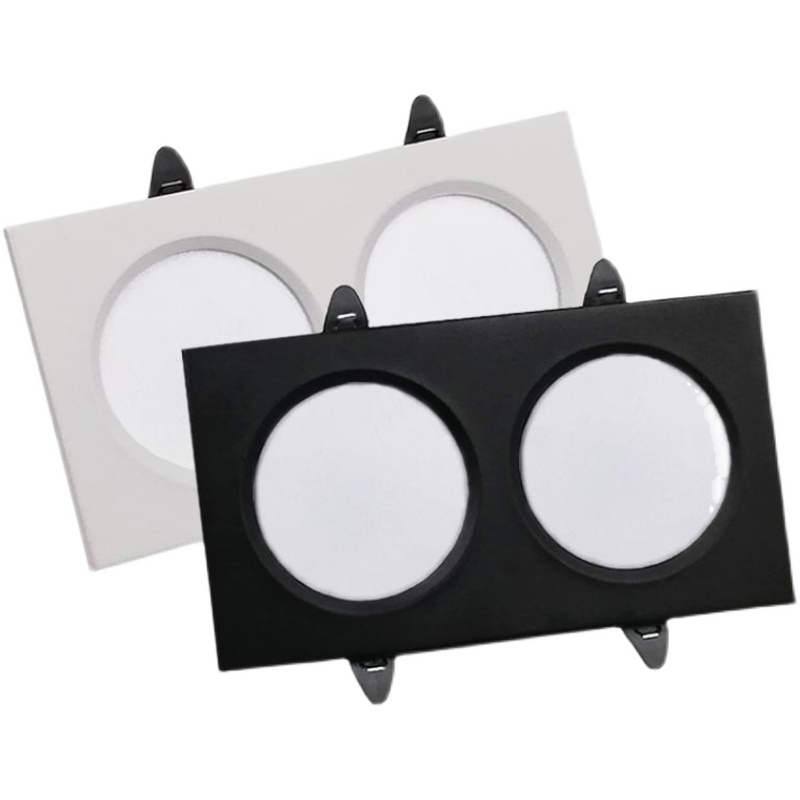 LED ugrađeni kvadratni downlight za strop s mrežom 5x5, dvostruki usmjereni spot, duga cijev