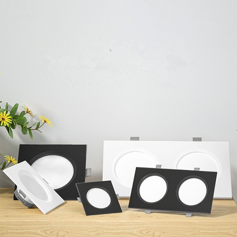 LED mrežni downlight, tanak ugrađeni stropni svjetiljka s jednom ili dvjema glavama, motiv loze