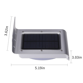 16 LED solarna zidna svjetiljka s detekcijom pokreta, nehrđajući čelik, vanjsko osvjetljenje dvorišta, vrta i stepenica