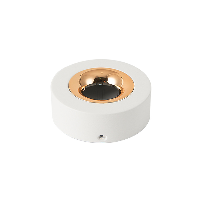 Изключително тънък кръгъл повърхностно монтиран таванен downlight, минималистичен LED с пълен спектър, антиблясък, едноглавен.