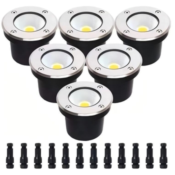 LED podzemna vanjska svjetiljka, od nehrđajućeg čelika, okrugla, 1W-3W, IP67, 24V, topla bijela 3000K