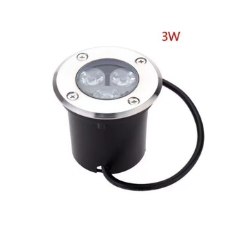 LED podzemna vanjska svjetiljka, od nehrđajućeg čelika, okrugla, 1W-3W, IP67, 24V, topla bijela 3000K