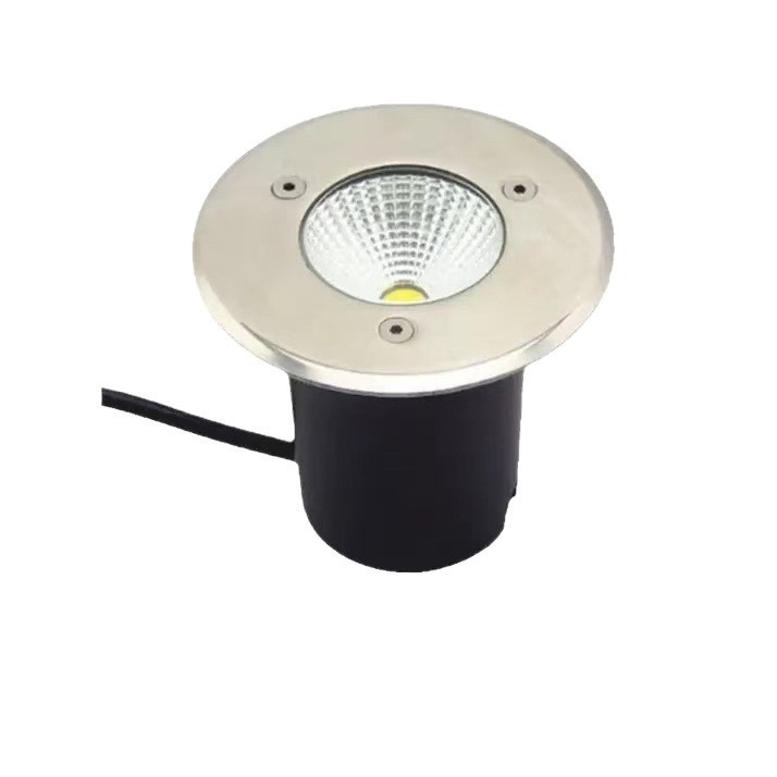 LED podzemna vanjska svjetiljka, od nehrđajućeg čelika, okrugla, 1W-3W, IP67, 24V, topla bijela 3000K