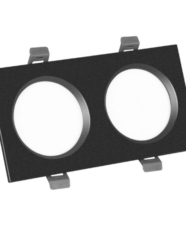 LED pravokutni ugrađeni downlight s mrežastim stropom za hodnik, s jednom ili dvjema glavama