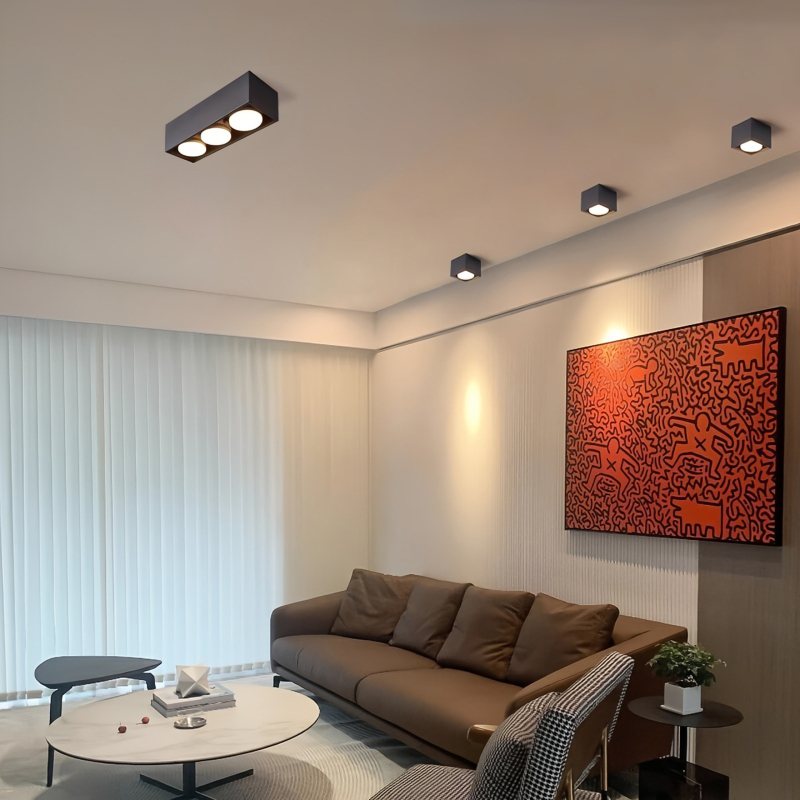 GX53 LED stropno downlight, 5W–12W, 4000K, površinska montaža, moderno minimalističko osvjetljenje